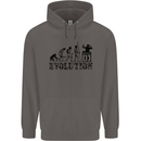 Evolution of a DJ Music DJing Vinyl Decks Mens 80% Cotton Hoodie Charcoal