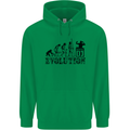 Evolution of a DJ Music DJing Vinyl Decks Mens 80% Cotton Hoodie Irish Green