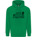 Evolution of a DJ Music DJing Vinyl Decks Mens 80% Cotton Hoodie Irish Green