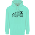 Evolution of a DJ Music DJing Vinyl Decks Mens 80% Cotton Hoodie Peppermint