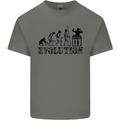 Evolution of a DJ Music DJing Vinyl Decks Mens Cotton T-Shirt Tee Top Charcoal