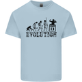 Evolution of a DJ Music DJing Vinyl Decks Mens Cotton T-Shirt Tee Top Light Blue