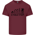 Evolution of a DJ Music DJing Vinyl Decks Mens Cotton T-Shirt Tee Top Maroon