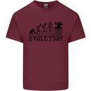 Evolution of a DJ Music DJing Vinyl Decks Mens Cotton T-Shirt Tee Top Maroon
