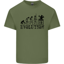 Evolution of a DJ Music DJing Vinyl Decks Mens Cotton T-Shirt Tee Top Military Green