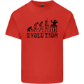 Evolution of a DJ Music DJing Vinyl Decks Mens Cotton T-Shirt Tee Top Red