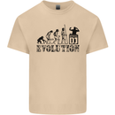 Evolution of a DJ Music DJing Vinyl Decks Mens Cotton T-Shirt Tee Top Sand