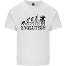 Evolution of a DJ Music DJing Vinyl Decks Mens Cotton T-Shirt Tee Top White