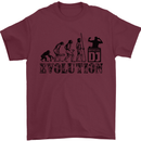 Evolution of a DJ Music DJing Vinyl Decks Mens T-Shirt Cotton Gildan Maroon