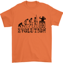 Evolution of a DJ Music DJing Vinyl Decks Mens T-Shirt Cotton Gildan Orange