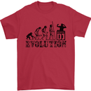 Evolution of a DJ Music DJing Vinyl Decks Mens T-Shirt Cotton Gildan Red