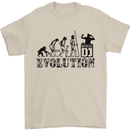 Evolution of a DJ Music DJing Vinyl Decks Mens T-Shirt Cotton Gildan Sand