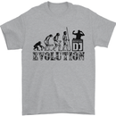 Evolution of a DJ Music DJing Vinyl Decks Mens T-Shirt Cotton Gildan Sports Grey