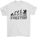 Evolution of a DJ Music DJing Vinyl Decks Mens T-Shirt Cotton Gildan White