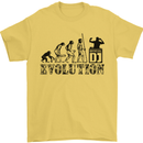 Evolution of a DJ Music DJing Vinyl Decks Mens T-Shirt Cotton Gildan Yellow