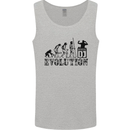 Evolution of a DJ Music DJing Vinyl Decks Mens Vest Tank Top Sports Grey