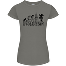 Evolution of a DJ Music DJing Vinyl Decks Womens Petite Cut T-Shirt Charcoal