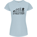 Evolution of a DJ Music DJing Vinyl Decks Womens Petite Cut T-Shirt Light Blue