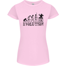 Evolution of a DJ Music DJing Vinyl Decks Womens Petite Cut T-Shirt Light Pink
