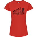Evolution of a DJ Music DJing Vinyl Decks Womens Petite Cut T-Shirt Red