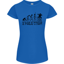 Evolution of a DJ Music DJing Vinyl Decks Womens Petite Cut T-Shirt Royal Blue