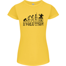 Evolution of a DJ Music DJing Vinyl Decks Womens Petite Cut T-Shirt Yellow