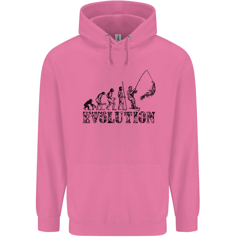 Evolution of a Fisherman Funny Fisherman Childrens Kids Hoodie Azalea