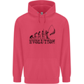Evolution of a Fisherman Funny Fisherman Childrens Kids Hoodie Heliconia