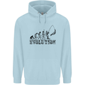 Evolution of a Fisherman Funny Fisherman Childrens Kids Hoodie Light Blue