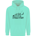 Evolution of a Fisherman Funny Fisherman Childrens Kids Hoodie Peppermint