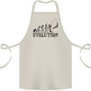 Evolution of a Fisherman Funny Fisherman Cotton Apron 100% Organic Natural