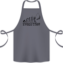 Evolution of a Fisherman Funny Fisherman Cotton Apron 100% Organic Steel