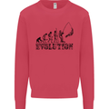 Evolution of a Fisherman Funny Fisherman Kids Sweatshirt Jumper Heliconia