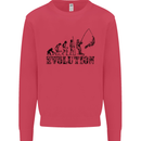 Evolution of a Fisherman Funny Fisherman Kids Sweatshirt Jumper Heliconia