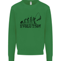 Evolution of a Fisherman Funny Fisherman Kids Sweatshirt Jumper Irish Green