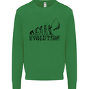 Evolution of a Fisherman Funny Fisherman Kids Sweatshirt Jumper Irish Green