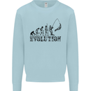 Evolution of a Fisherman Funny Fisherman Kids Sweatshirt Jumper Light Blue