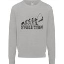 Evolution of a Fisherman Funny Fisherman Kids Sweatshirt Jumper Sports Grey