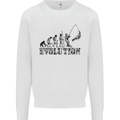 Evolution of a Fisherman Funny Fisherman Kids Sweatshirt Jumper White