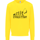 Evolution of a Fisherman Funny Fisherman Kids Sweatshirt Jumper Yellow