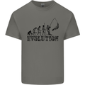 Evolution of a Fisherman Funny Fisherman Kids T-Shirt Childrens Charcoal
