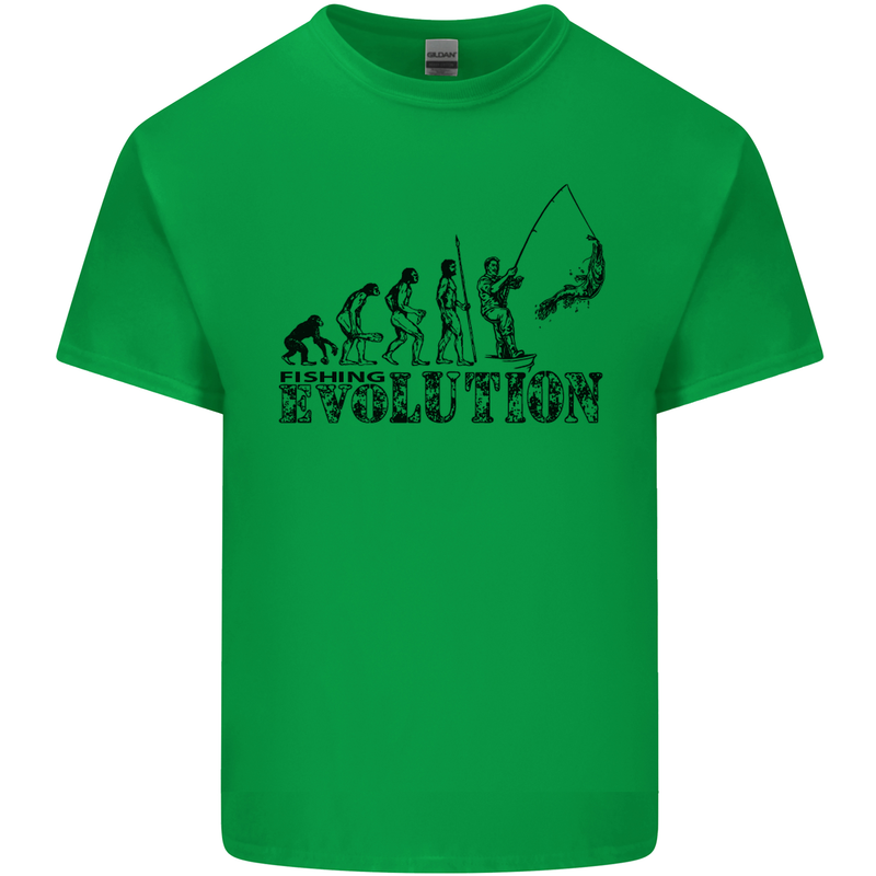 Evolution of a Fisherman Funny Fisherman Kids T-Shirt Childrens Irish Green