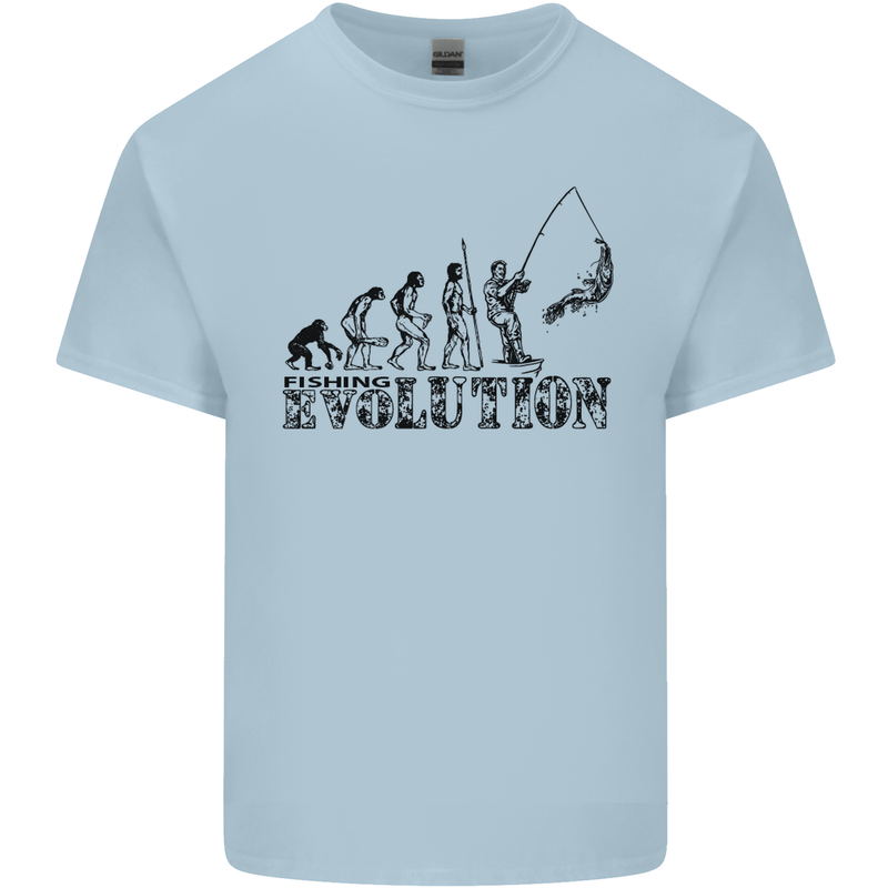 Evolution of a Fisherman Funny Fisherman Kids T-Shirt Childrens Light Blue