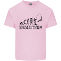 Evolution of a Fisherman Funny Fisherman Kids T-Shirt Childrens Light Pink