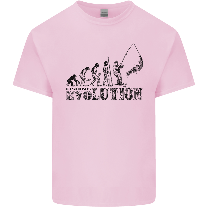 Evolution of a Fisherman Funny Fisherman Kids T-Shirt Childrens Light Pink