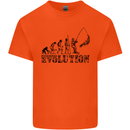 Evolution of a Fisherman Funny Fisherman Kids T-Shirt Childrens Orange