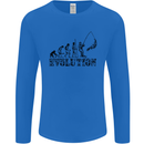 Evolution of a Fisherman Funny Fisherman Mens Long Sleeve T-Shirt Royal Blue