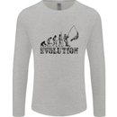 Evolution of a Fisherman Funny Fisherman Mens Long Sleeve T-Shirt Sports Grey