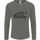 Evolution of a Fisherman Funny Fisherman Mens Long Sleeve T-Shirt White
