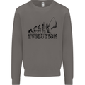 Evolution of a Fisherman Funny Fisherman Mens Sweatshirt Jumper Charcoal